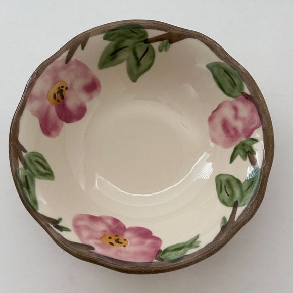 Vintage Franciscan Fruit Dessert Sauce Bowl Desert Rose England Backstamp Set 2 - Picture 3 of 9